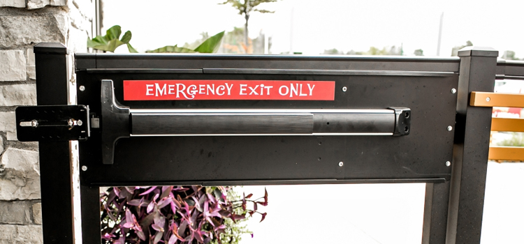 emergency push bar installation in Granite Bay